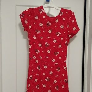 NWOT Red Floral Dress